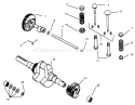 Camshaft, Crankshaft And Valves Diagram and Parts List for 73363 6900001-6999999 - 1996 Toro Lawn Tractor