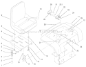 Fender, Seat & Tail Lights Diagram and Parts List for 73363 7900001-7999999 - 1997 Toro Lawn Tractor
