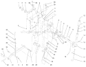 Manual Lift System Diagram and Parts List for 73363 7900001-7999999 - 1997 Toro Lawn Tractor
