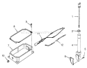 Oil Pan And Dipstick Diagram and Parts List for 73380 3900001-3999999 - 1993 Toro Lawn Tractor