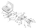 Seat Diagram and Parts List for 73380 3900001-3999999 - 1993 Toro Lawn Tractor