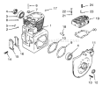 Crankcase And Cylinder Head Diagram and Parts List for 73380 3900001-3999999 - 1993 Toro Lawn Tractor