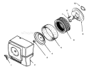 Air Intake Diagram and Parts List for 73380 4900001-4999999 - 1994 Toro Lawn Tractor