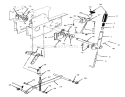 Manual Lift Linkage Diagram and Parts List for 73380 4900001-4999999 - 1994 Toro Lawn Tractor