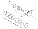 Piston And Rings Diagram and Parts List for 73380 4900001-4999999 - 1994 Toro Lawn Tractor