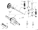 Camshaft, Crankshaft And Valves Diagram and Parts List for 73380 4900001-4999999 - 1994 Toro Lawn Tractor
