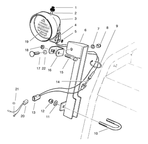 Light Assembly (Model 38555 Only) Diagram and Parts List for 38555 890000001 - 899999999 Toro Snow Blower