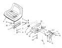 Seat Diagram and Parts List for 73400 3900001-3999999 - 1993 Toro Lawn Tractor