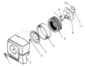 Air Intake Diagram and Parts List for 73401 3900001-3999999 - 1993 Toro Lawn Tractor