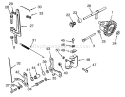 Governor Linkage Diagram and Parts List for 73401 3900001-3999999 - 1993 Toro Lawn Tractor