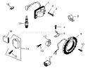 Ignition System Diagram and Parts List for 73401 3900001-3999999 - 1993 Toro Lawn Tractor