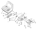 Seat Diagram and Parts List for 73401 3900001-3999999 - 1993 Toro Lawn Tractor