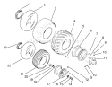 Wheels And Tires Diagram and Parts List for 73401 3900001-3999999 - 1993 Toro Lawn Tractor