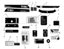 Decals Diagram and Parts List for 73401 3900001-3999999 - 1993 Toro Lawn Tractor