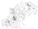 Hydrostatic Transmission Diagram and Parts List for 73401 5900001-5900260 - 1995 Toro Lawn Tractor
