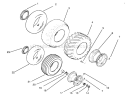 Wheels And Tires Diagram and Parts List for 73401 5900001-5900260 - 1995 Toro Lawn Tractor