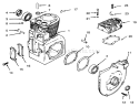 Crankcase And Cylinder Head Diagram and Parts List for 73401 5900261-5901260 - 1995 Toro Lawn Tractor