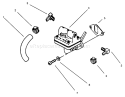 Fuel Pump Diagram and Parts List for 73401 5900261-5901260 - 1995 Toro Lawn Tractor