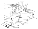 Hydrostatic Lift Linkage Diagram and Parts List for 73401 5900261-5901260 - 1995 Toro Lawn Tractor
