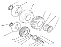 Wheels And Tires Diagram and Parts List for 73401 5900261-5901260 - 1995 Toro Lawn Tractor