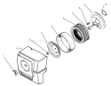 Air Cleaner Diagram and Parts List for 73402 6900001-6999999 - 1996 Toro Lawn Tractor