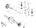 Camshaft, Crankshaft And Valves Diagram and Parts List for 73402 6900001-6999999 - 1996 Toro Lawn Tractor