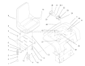 Fender, Seat & Tail Lights Diagram and Parts List for 73402 7900001-7999999 - 1997 Toro Lawn Tractor