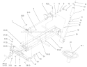 Frame Steering Diagram and Parts List for 73403 6900001-6999999 - 1996 Toro Lawn Tractor