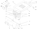 Hood And Grille Diagram and Parts List for 73403 6900001-6999999 - 1996 Toro Lawn Tractor