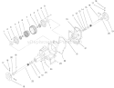Hydrostatic Transmission Diagram and Parts List for 73403 6900001-6999999 - 1996 Toro Lawn Tractor