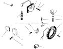 Ignition System Diagram and Parts List for 73403 6900001-6999999 - 1996 Toro Lawn Tractor