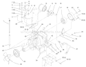 Transmission Diagram and Parts List for 73403 6900001-6999999 - 1996 Toro Lawn Tractor