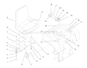 Fender, Seat & Tail Lights Diagram and Parts List for 73403 7900001-7999999 - 1997 Toro Lawn Tractor