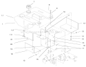 Fuel Tank Assembly Diagram and Parts List for 73423 7900001-7999999 - 1997 Toro Lawn Tractor