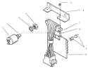 Pc Board & Test Switch Diagram and Parts List for 73423 7900001-7999999 - 1997 Toro Lawn Tractor