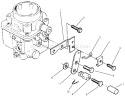 Choke Control Diagram and Parts List for 73423 7900001-7999999 - 1997 Toro Lawn Tractor