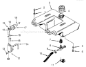 Fuel System Diagram and Parts List for 73420 3900001-3999999 - 1993 Toro Lawn Tractor