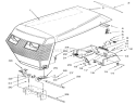Hood Assembly Diagram and Parts List for 73420 3900001-3999999 - 1993 Toro Lawn Tractor