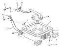 Oil Base And Fill Tube And Bracket Diagram and Parts List for 73420 3900001-3999999 - 1993 Toro Lawn Tractor