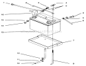 Battery Diagram and Parts List for 73440 5900223-5999999 - 1995 Toro Lawn Tractor