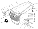 Hood Assembly Diagram and Parts List for 73440 5900223-5999999 - 1995 Toro Lawn Tractor
