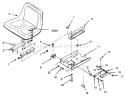 Seat Diagram and Parts List for 73440 5900223-5999999 - 1995 Toro Lawn Tractor