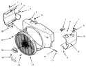 Blower Housing Diagram and Parts List for 73440 5900223-5999999 - 1995 Toro Lawn Tractor