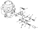 Choke Linkage Diagram and Parts List for 73440 5900223-5999999 - 1995 Toro Lawn Tractor