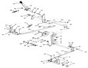 Clutch, Brake And Speed Control Linkage Diagram and Parts List for 73440 5900223-5999999 - 1995 Toro Lawn Tractor