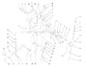 Manual Lift System Diagram and Parts List for 73441 7900001-7999999 - 1997 Toro Lawn Tractor