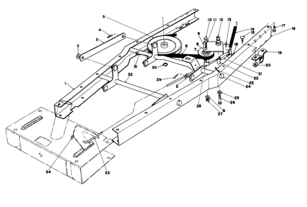Frame Assembly Diagram and Parts List for 56044 0000001 - 0999999 Toro Lawn Tractor