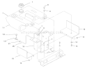 Fuel Tank Assembly Diagram and Parts List for 73448 8900500-8999999 - 1998 Toro Lawn Tractor