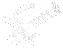 Pto Clutch, Cover And Belt Guides Diagram and Parts List for 73448 8900500-8999999 - 1998 Toro Lawn Tractor