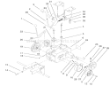 Transaxle Assembly Diagram and Parts List for 73429 200000001-200999999 - 2000 Toro Lawn Tractor
